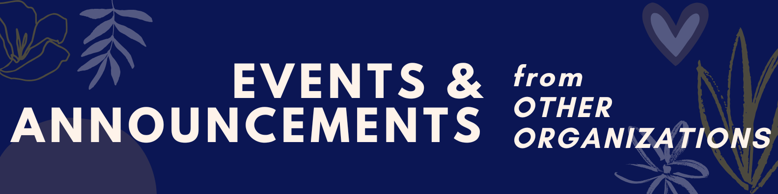 Events and announcements from other organizations