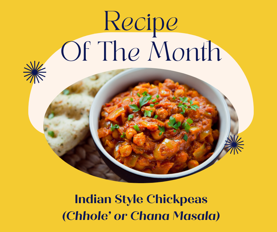 Recipe of the Month, Indian Style Chickpeas